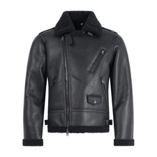 Daniele Alessandrini - Giubbotto nero in ecopelle imbottito per uomo