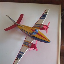 Aereo Di Latta Giocattolo d'epoca Gioco Vintage aeroplano Bambino modellismo