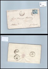 Storia postale Regno VEII da Castellammare di stabia a Gallipoli sassone 23