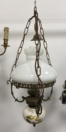 Italian oil lamp chandelier - oil,