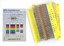 KIT de 600 résistances 1/4w