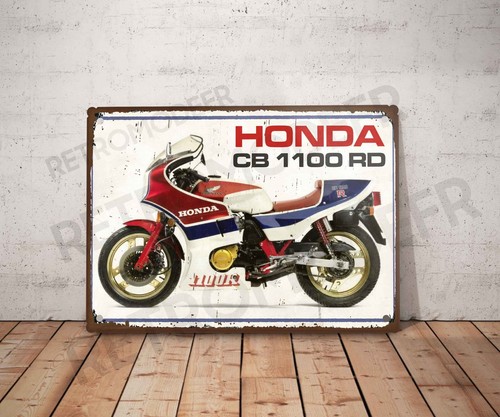Plaque métal vintage honda - métal,