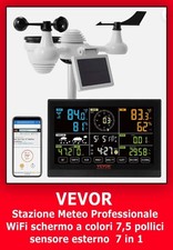 Stazione Meteo Professionale WiFi Schermo a colori 7,5 Pollici Sensore esterno