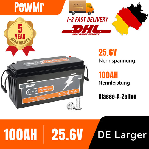 Powmr 24v lifepo4 100ah 200ah - lifepo4,