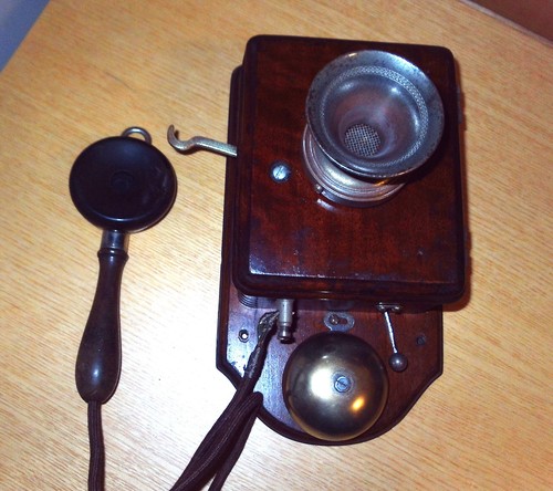 Antico telefono legno - telefono,