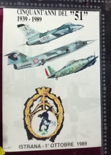 MANIFESTO AERONAUTICA CINQUANTANNI FONDAZIONE DEL 51° STORMO ISTRANA 1989 RARITÀ