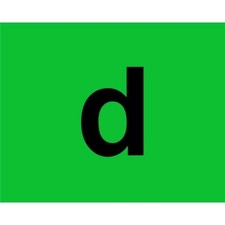 Marcatura in PVC verde adesivo