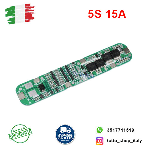 Bms 15a circuito - bms, 5s