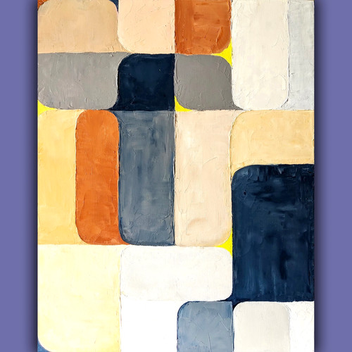 Dipinto olio geometrico