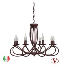 Lampadario in ferro battuto 8