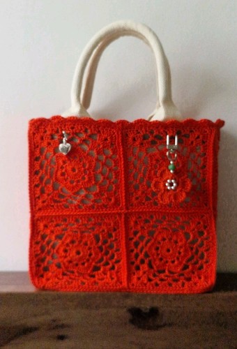 Borsa fatta mano uncinetto - borsa,