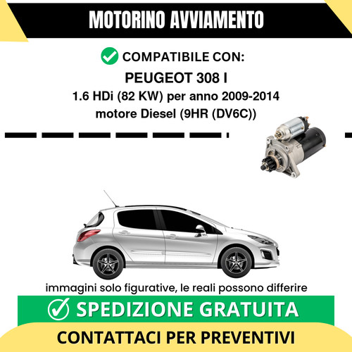 Motorino avviamento peugeot - motorino,