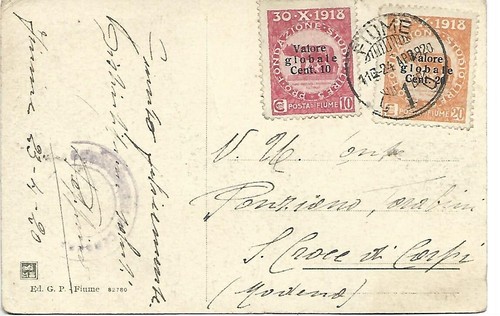 1920 fiume 10c 20c - fiume, 10c/10c+20c/20c