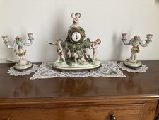 Orologio Da Tavolo Francese Sec. XIX° Con Candelabri.