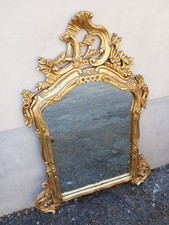 SPECCHIERA BAROCCHETTO DORATA LEGNO PIENO - RICCHI INTAGLI FLOREALI  1960 EMILIA