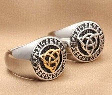 Anello retrò rune vichinghe