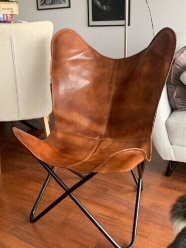 Sedia pelle farfalla - sedia, salotto