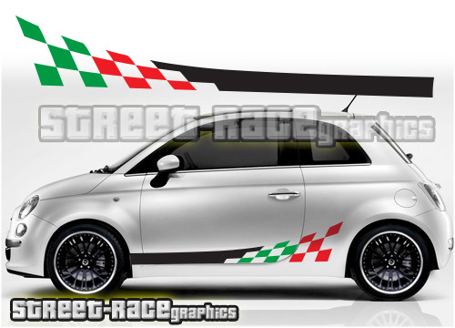 Fiat 500 strisce - , laterali