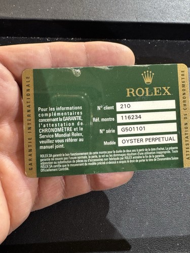 Rolex guarantee garanzia - rolex,