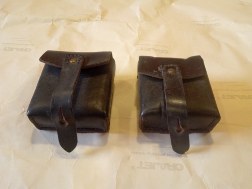 Coppia giberne cuoio - , nero