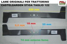 LAMA LAME CASTELGARDEN STIGA PER TRATTORINO TAGLIO 122 CODICE 18004349 18004350