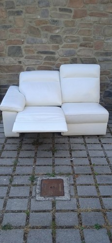 Divano posti pelle bianca - 4,