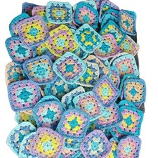 NUOVO 100 quadrati nonna all'uncinetto Whirlpool schema colori misura 3 pollici