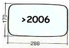 Per Nissan Cabstar fino al 01.09.2006 Vetro Dx=Sx Cromato x Specchio Retrovisore