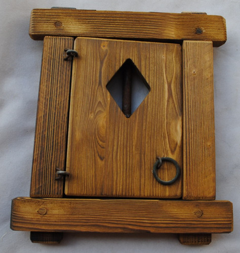 Finestra legno con grata - legno,
