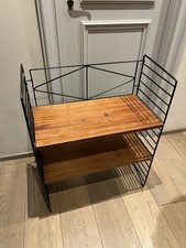 Vintage Libreria Anni 60 Scaffale Stile Scandinavo con Ripiani In Teak