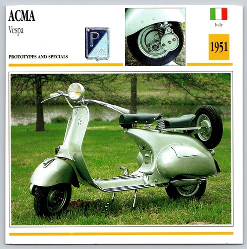 Acma vespa 1951 - italy, edito