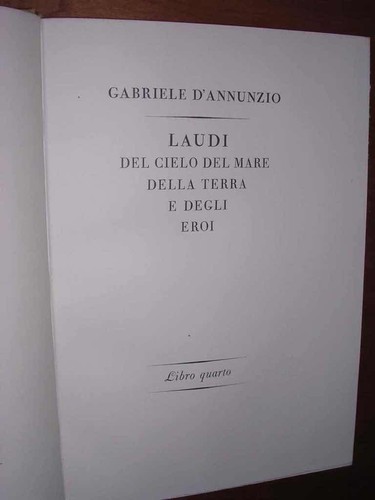 Annunzio laudi del - d'annunzio,
