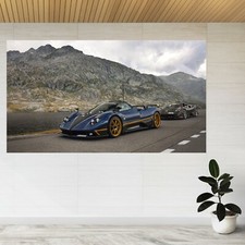Decalcomania poster poster auto super sportive Zonda Pagani Italia 3d vista da parete A499