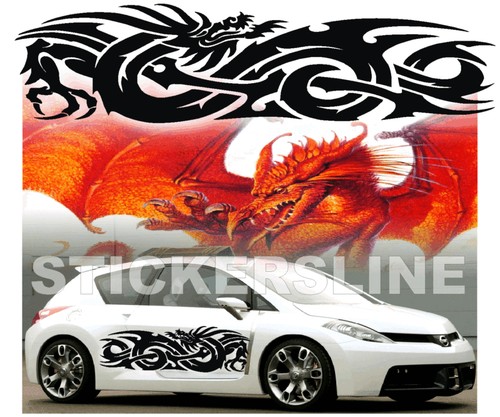 Adesivi drago tribale per - drago,