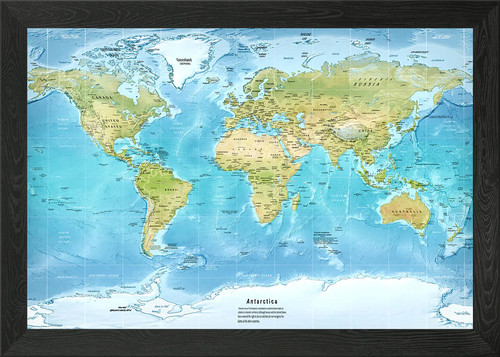 Physical world map - world,
