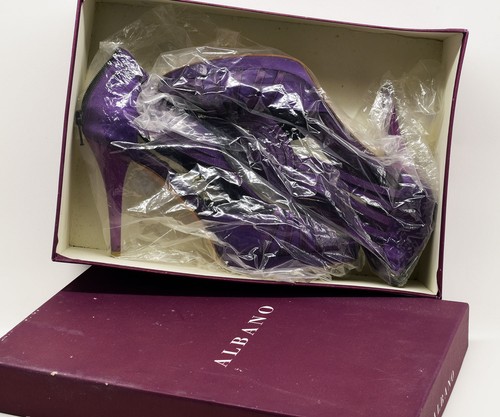 Sandali albano raso viola - sandali,