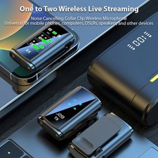 Microfono Wireless Lavalier Display Digitale Custodia di Ricarica con Rumore ZKXR