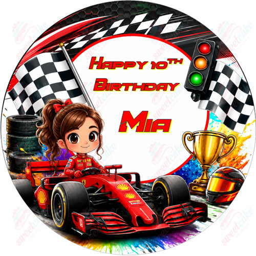 Cake topper kart racing - cake, go