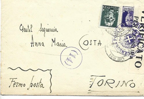 1940 busta affrancata con - busta,