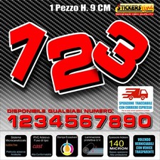 Adesivi numeri gara M 9 numeri