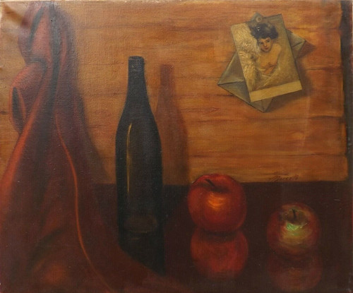 Dipinto olio tela con - ad,