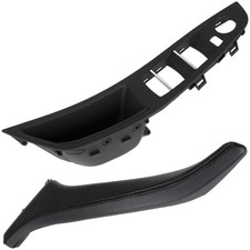 Anteriore Sinistra Maniglia + Eco Pelle Interno Nero per BMW F10 F11 2009-2017