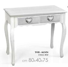 TAVOLO Consolle SCRIVANIA 75*80*40 SCRITTOIO SHABBY CHIC CUORE Make Up TRUCCHI