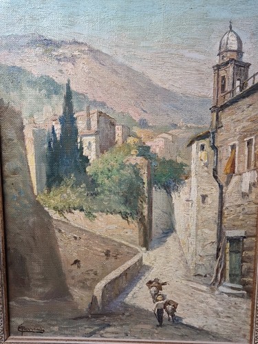 Dipinto olio tela - su, tela.