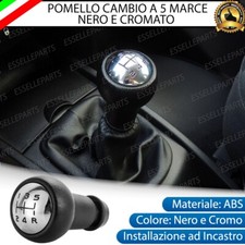 POMELLO LEVA CAMBIO A 5 MARCE NERO E CROMATO IN ABS PER CITROEN C3 PICASSO