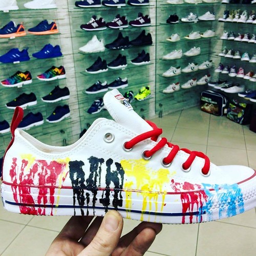Converse bianche basse