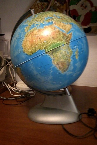 Mappamondo vintage plastica - in,