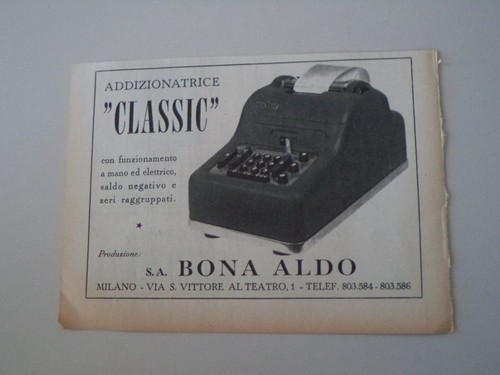 Advertising pubblicità 1952 - advertising,