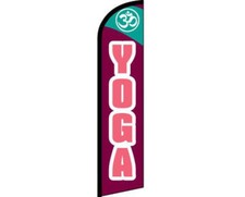 Striscione Yoga Rosa/Bianco