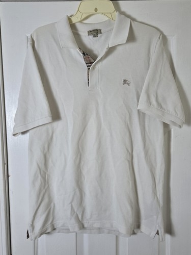 Polo burberry bianca firmata - polo,